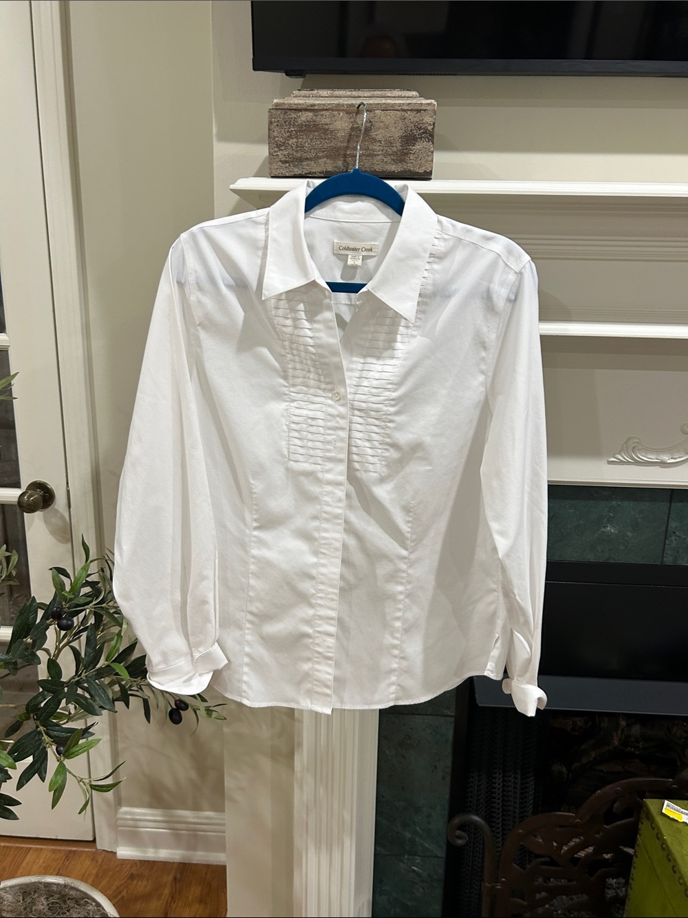 Classic White Pintuck Front Dress Shirt - Coldwater Creek
